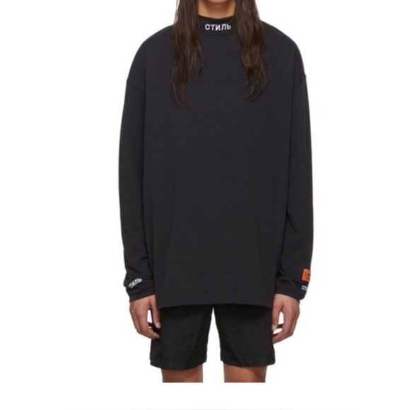 Heron Preston Other - Heron Preston “Style” Black Long Sleeve Turtle Neck Tee